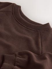 Chocolate Brown Crew Neck Sweatshirt (3mths-7yrs) - Image 7 of 8