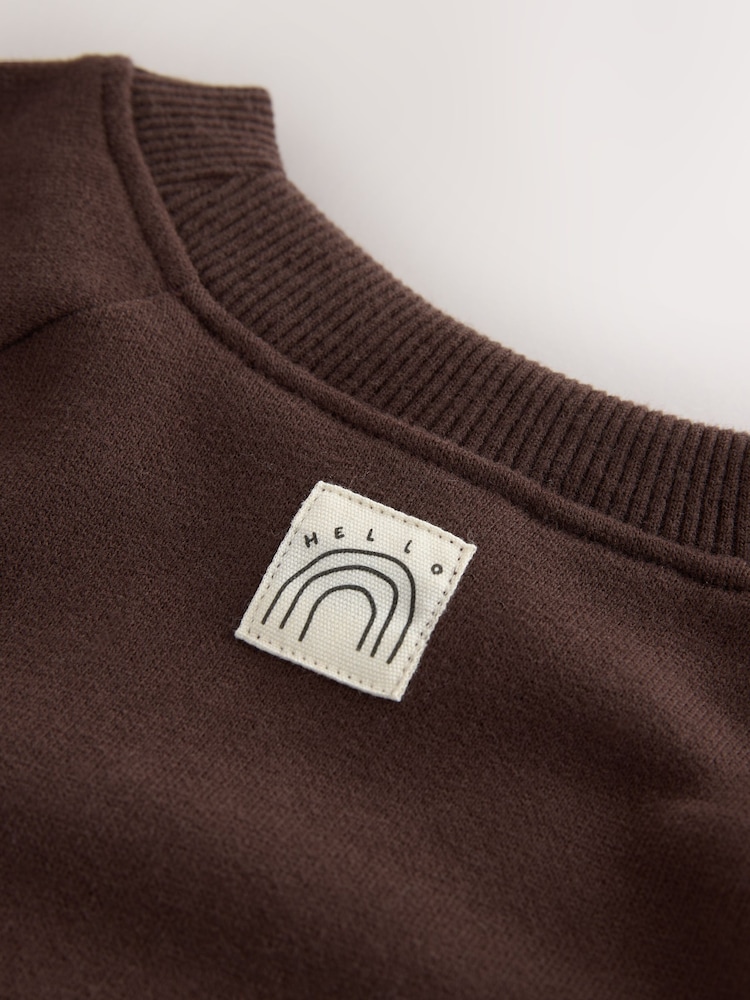 Chocolate Brown Crew Neck Sweatshirt (3mths-7yrs) - Image 8 of 8 Chocolate Brown Crew Neck Sweatshirt (3mths-7yrs) - Image 8 of 8