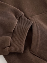 Chocolate Brown Quarter Zip Sweatshirt (3mths-7yrs) - Image 8 of 8