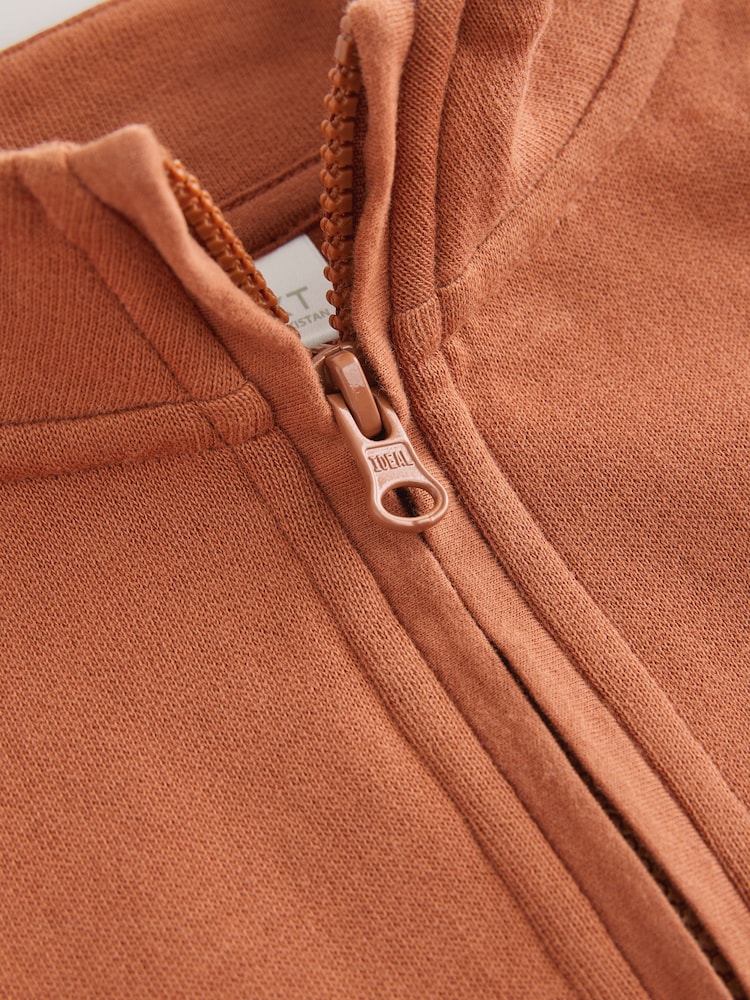 Rust Brown Quarter Zip Sweatshirt (3mths-7yrs) - Image 8 of 8 Rust Brown Quarter Zip Sweatshirt (3mths-7yrs) - Image 8 of 8