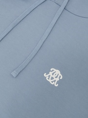 Reiss Conlin Monogram vezena opuštena Dukserica sa kapuljačom - Slika 7 od 7