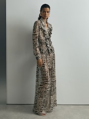 Atelier Silk-Blend Animal-Print Ruffled Blouse - Image 3 of 7