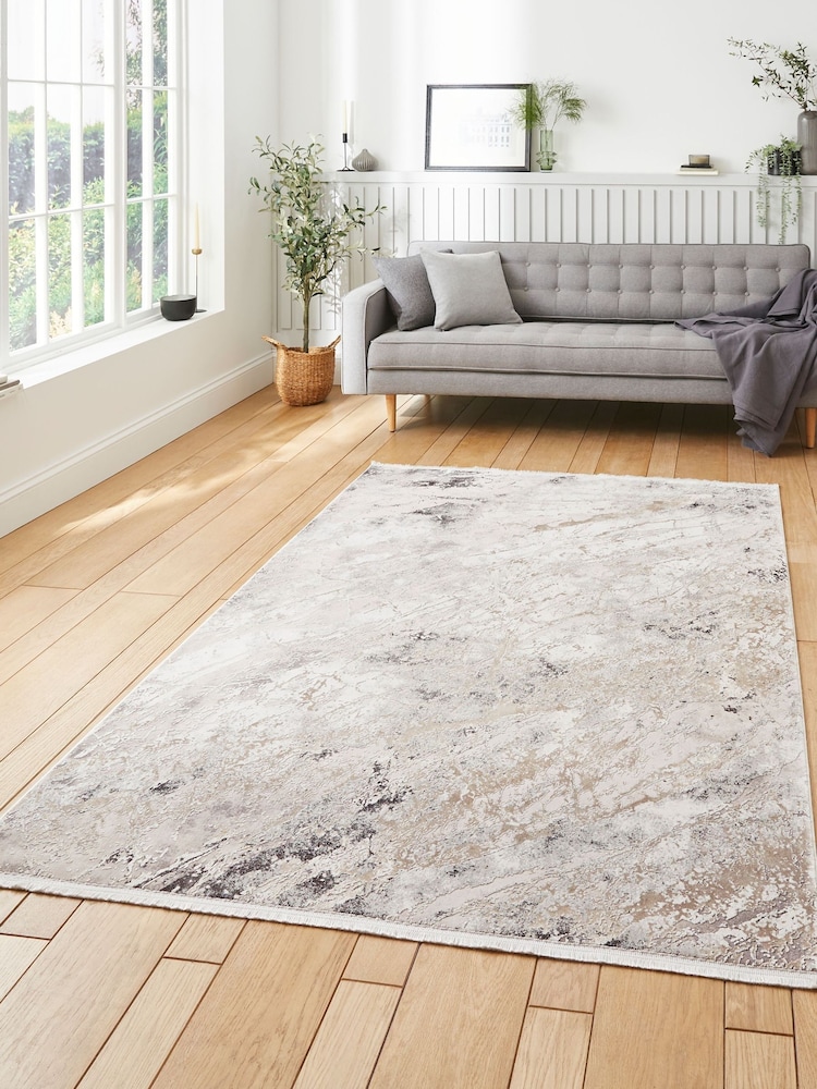 Think Rugs Beige Bellagio 3006 Modern Abstract Rug - Image 1 of 6 Think Rugs Beige Bellagio 3006 Modern Abstract Rug - Image 1 of 6