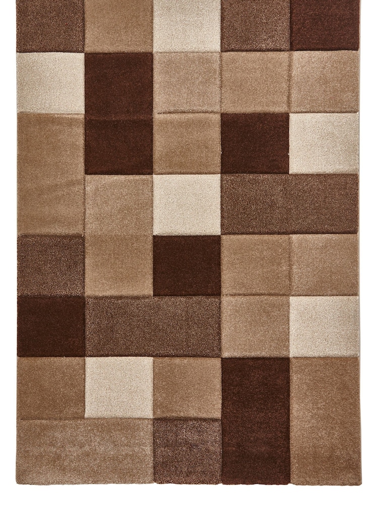 Think Rugs Brown Brooklyn 646 Modern Geometric Rug - Image 2 of 5 Think Rugs Brown Brooklyn 646 Modern Geometric Rug - Image 2 of 5