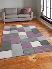 Think Rugs Purple Brooklyn 646 Modern Geometric Rug - Image 1 of 5