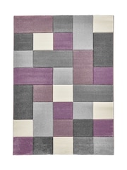 Think Rugs Purple Brooklyn 646 Modern Geometric Rug - Image 2 of 5