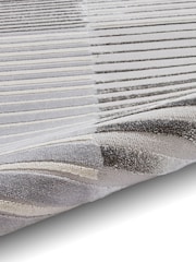 Think Rugs Grey Apollo 2681 Modern Linear Rug - Image 6 of 6