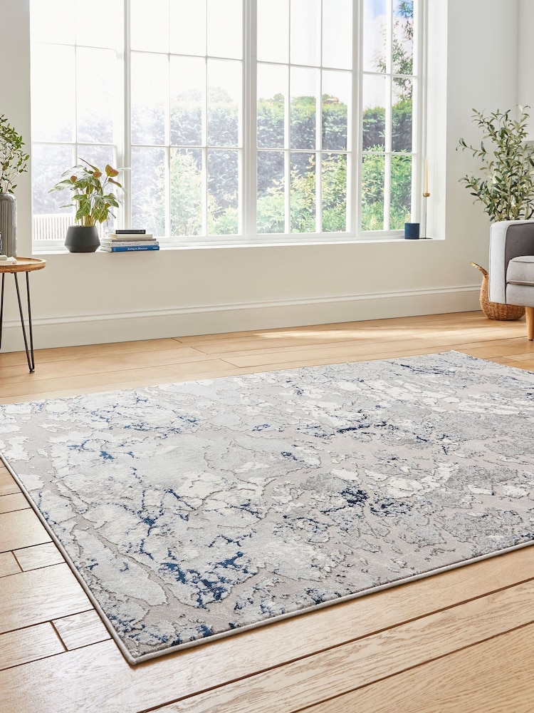 Think Rugs Navy Apollo 2677 Modern Abstract Rug - Image 2 of 6 Think Rugs Navy Apollo 2677 Modern Abstract Rug - Image 2 of 6