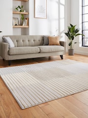 Think Rugs Grey Apollo 2681 Modern Linear Rug - Image 2 of 6