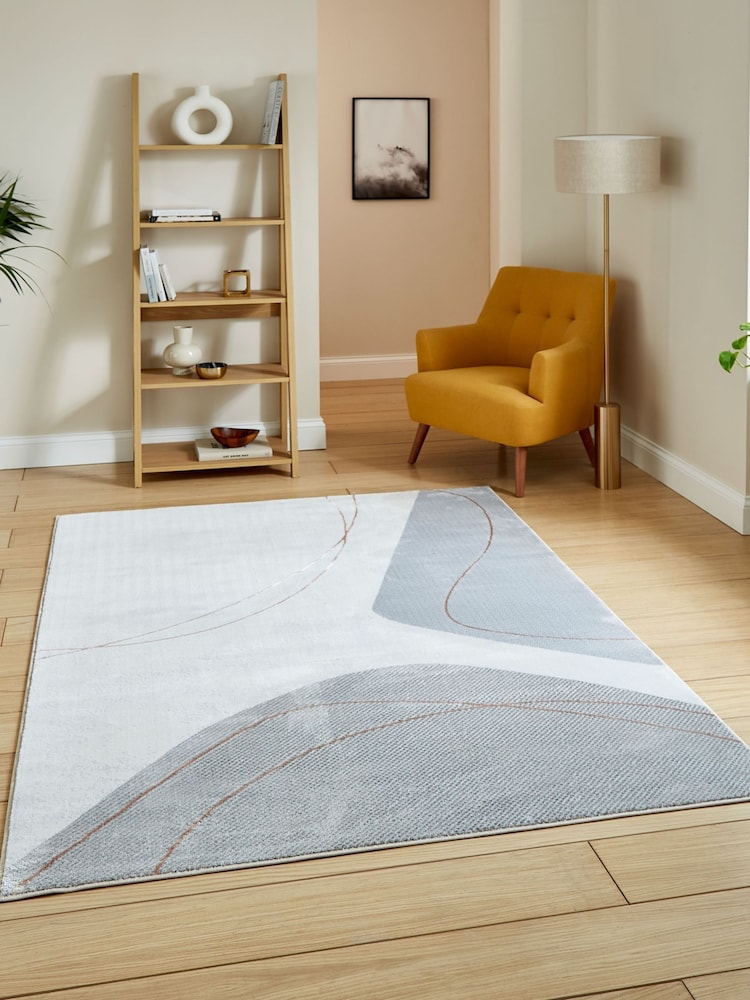 Think Rugs Grey Apollo E9974 Modern Abstract Rug - Image 1 of 6 Think Rugs Grey Apollo E9974 Modern Abstract Rug - Image 1 of 6