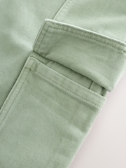 Khaki Green Barrel Leg Cargo Trousers - Image 10 of 10