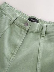 Khaki Green Barrel Leg Cargo Trousers - Image 7 of 10