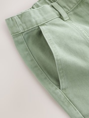 Khaki Green Barrel Leg Cargo Trousers - Image 8 of 10
