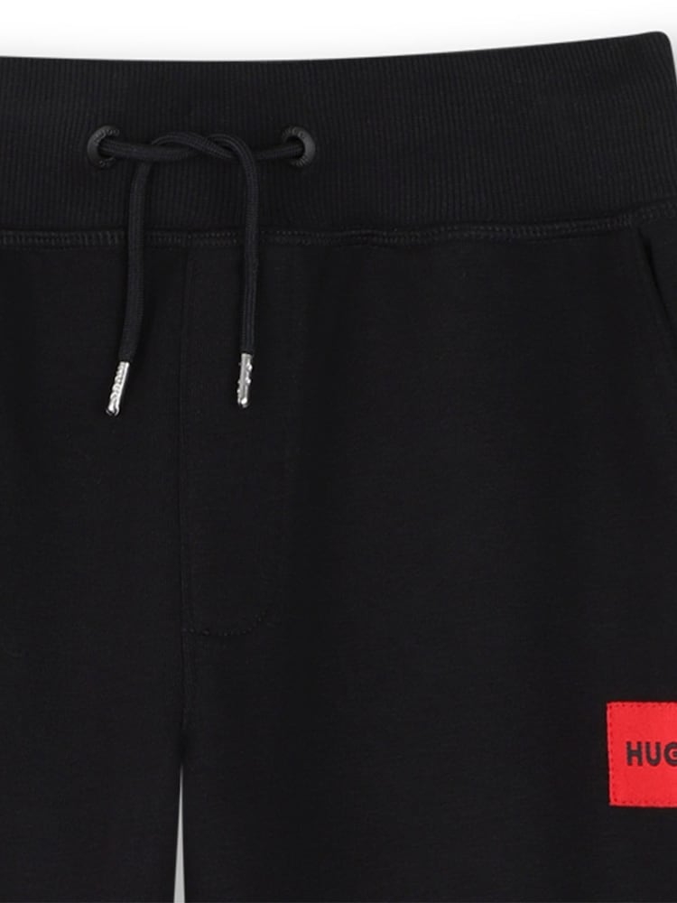 HUGO Black Logo Cinched Leg Jogging Bottoms - Image 3 of 3 HUGO Black Logo Cinched Leg Jogging Bottoms - Image 3 of 3
