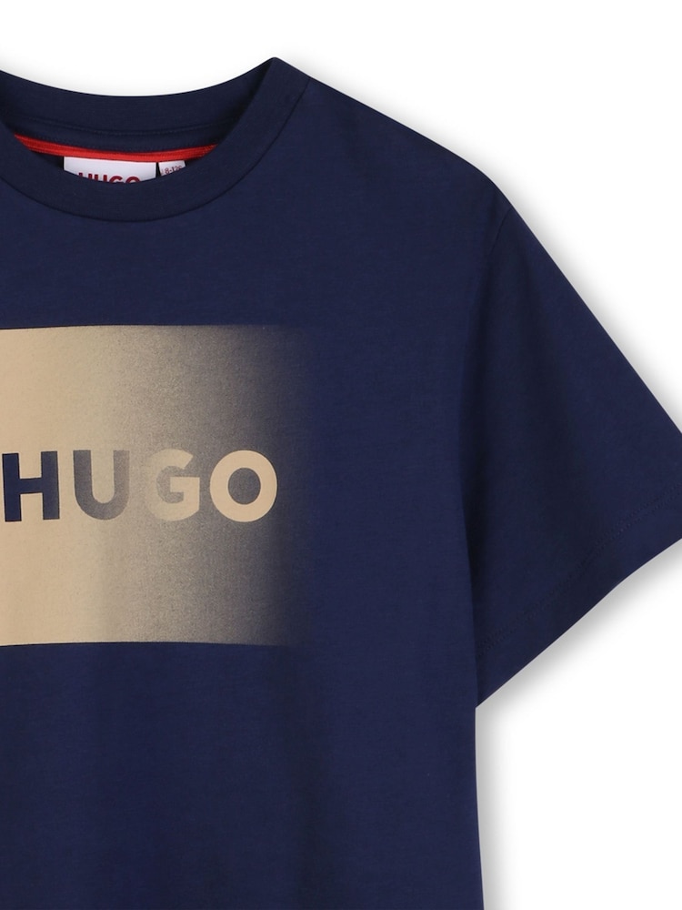 HUGO Logo Crew Neck Short Sleeve T-Shirt - Imaginea 4 din 4 HUGO Logo Crew Neck Short Sleeve T-Shirt - Imaginea 4 din 4