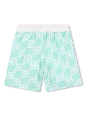HUGO Green Logo Swim Shorts - Image 3 of 4