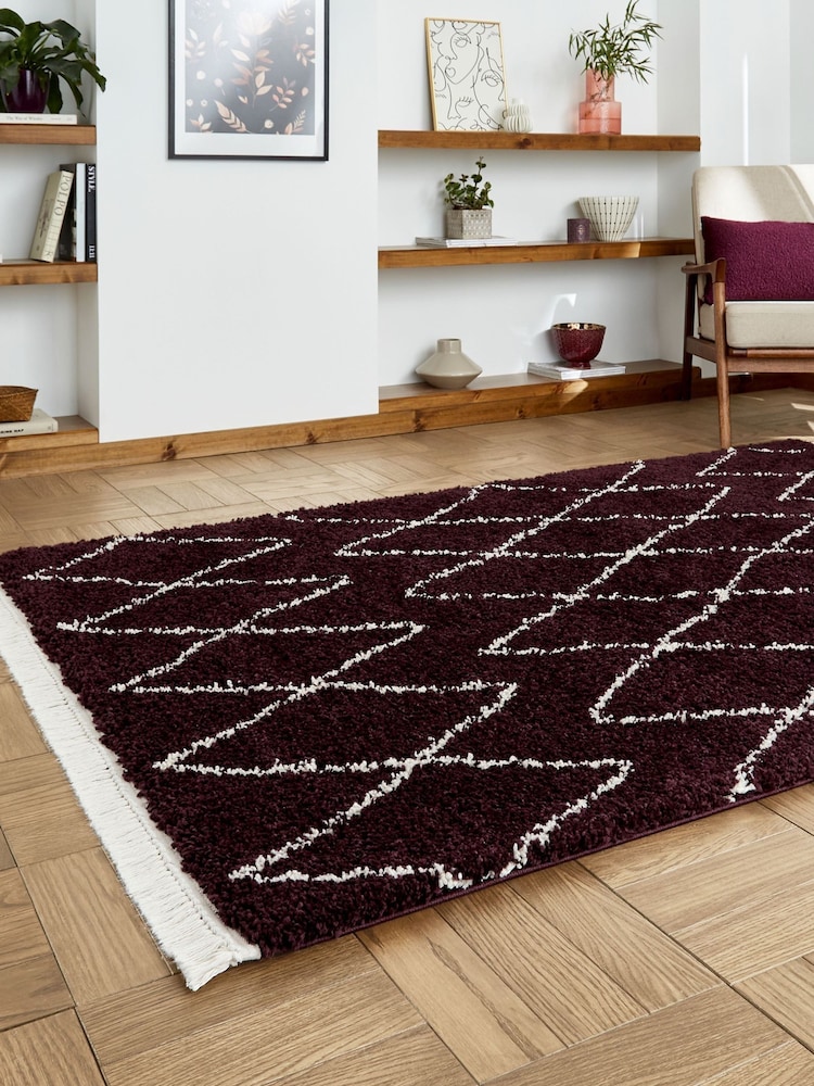 Think Rugs Purple Boho 8280 Berber Rug - Image 2 of 6 Think Rugs Purple Boho 8280 Berber Rug - Image 2 of 6