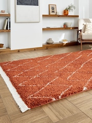 Think Rugs Rust Boho 8280 Berber Rug - Image 2 of 6
