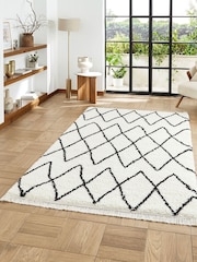 Think Rugs White Boho 8280 Berber Rug - Image 1 of 6