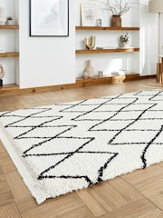 Think Rugs White Boho 8280 Berber Rug - Image 2 of 6