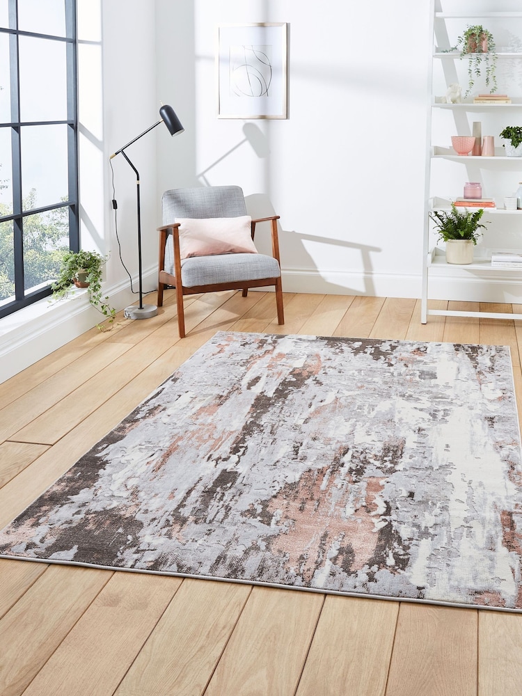 Think Rugs Grey Apollo GR580 Modern Abstract Rug - Image 1 of 6