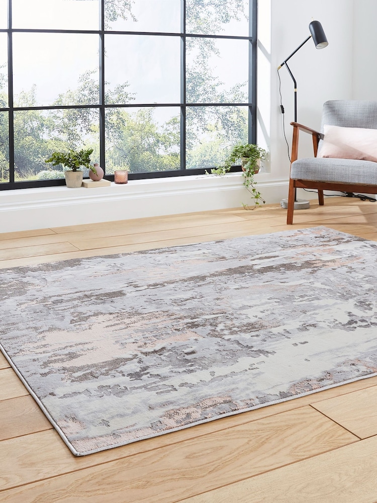 Think Rugs Grey Apollo GR580 Modern Abstract Rug - Image 2 of 6