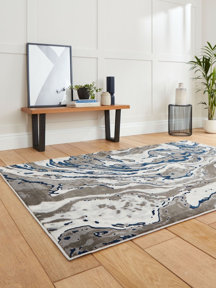 Think Rugs Grey Apollo GR584 Modern Abstract Rug - Image 2 of 6