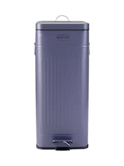 Charles Bentley Dark Blue 30L Square Retro Kitchen Pedal Bin - Image 4 of 6