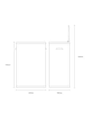 Charles Bentley White 55L Sensor Bin - Image 3 of 6