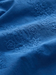 Blue Crochet Trim Wide Leg Trousers - Image 8 of 9