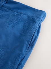 Blue Crochet Trim Wide Leg Trousers - Image 9 of 9