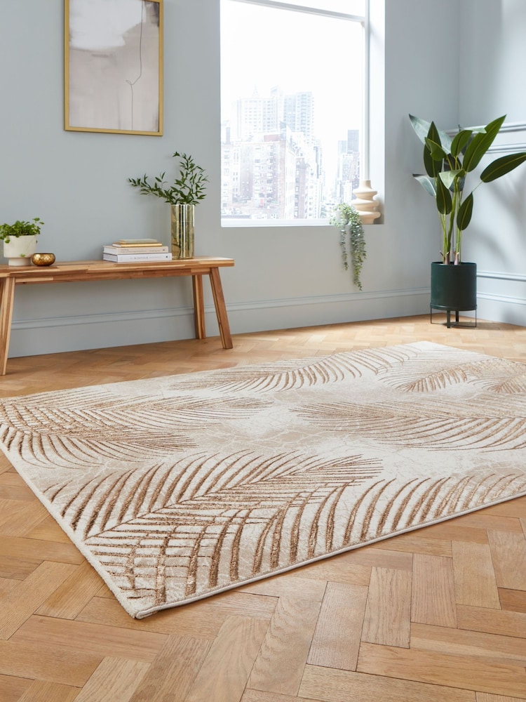 Think Rugs Beige Creation 50051 Botanical Rug - Image 2 of 6