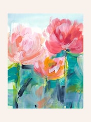 Laura Ashley Pink Abstract Peonies White Small Frame - Image 4 of 4