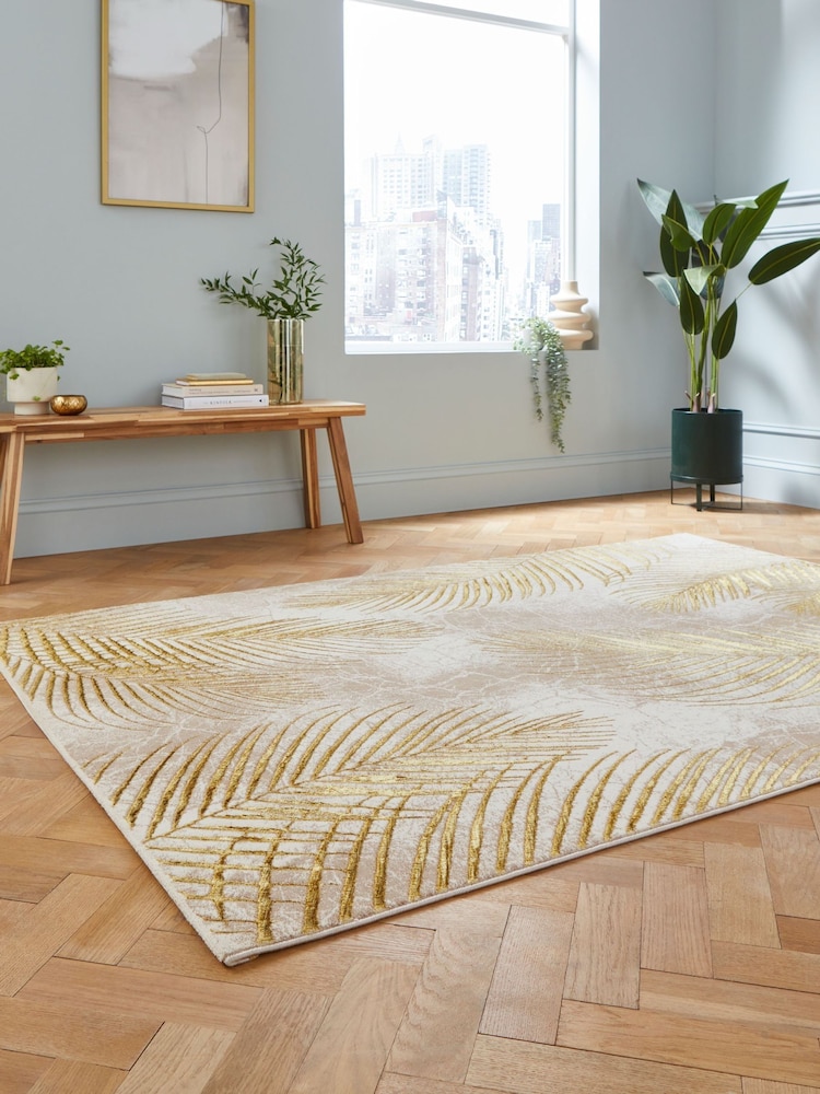 Think Rugs Beige Creation 50051 Botanical Rug - Image 2 of 6