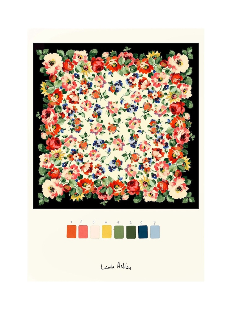 Laura Ashley Red Garden Floral White Large Frame - Image 4 of 4