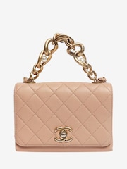 Sign of the Times Pink Chanel Pearl Chain Mini Flap Bag - Image 1 of 7