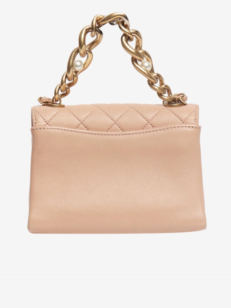 Sign of the Times Pink Chanel Pearl Chain Mini Flap Bag - Image 2 of 7 Sign of the Times Pink Chanel Pearl Chain Mini Flap Bag - Image 2 of 7