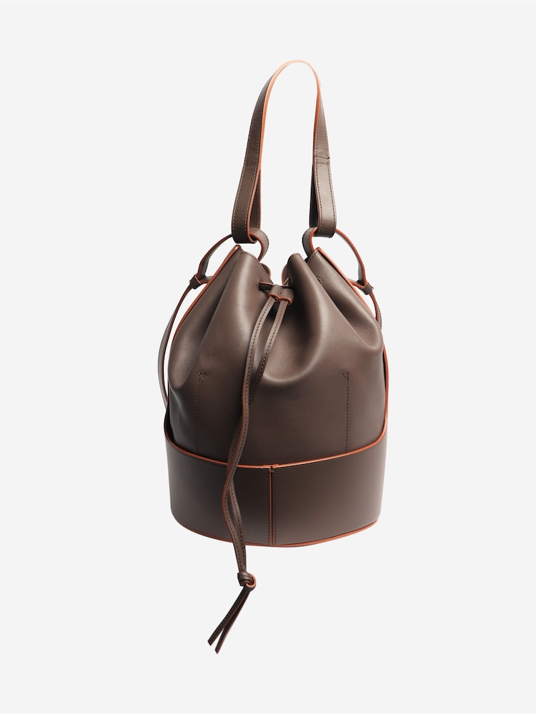 Sign of the Times Loewe Leather Bucket Brown Bag - Image 1 of 4