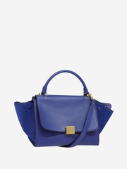 Sign of the Times Blue Celine Trapeze Leather Shoulder Bag - Image 1 of 10