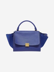 Sign of the Times Blue Celine Trapeze Leather Shoulder Bag - Image 2 of 10