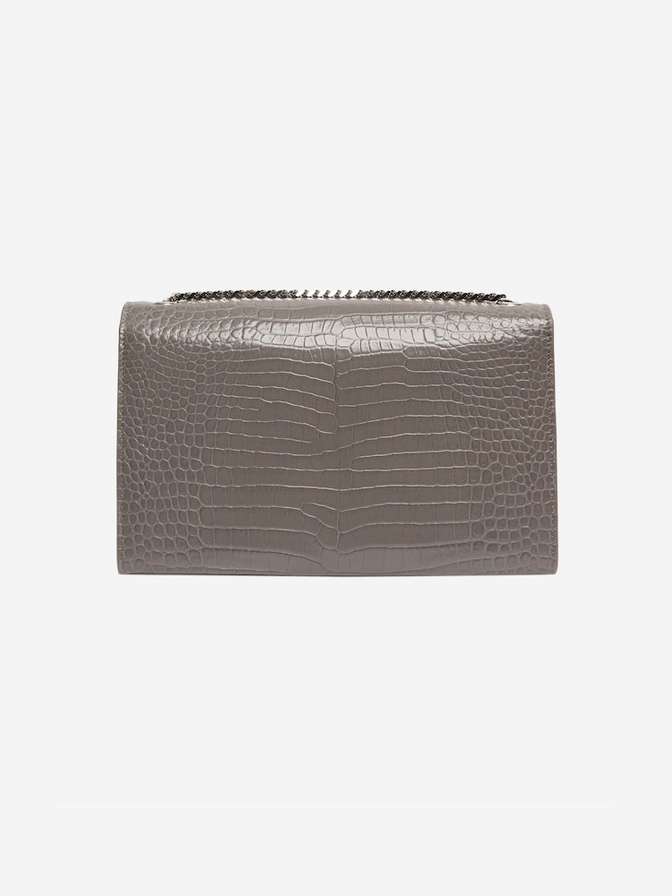 Sign of the Times Grey Saint Laurent Croc-Embossed Kate Tassel Bag - Image 2 of 8 Sign of the Times Grey Saint Laurent Croc-Embossed Kate Tassel Bag - Image 2 of 8