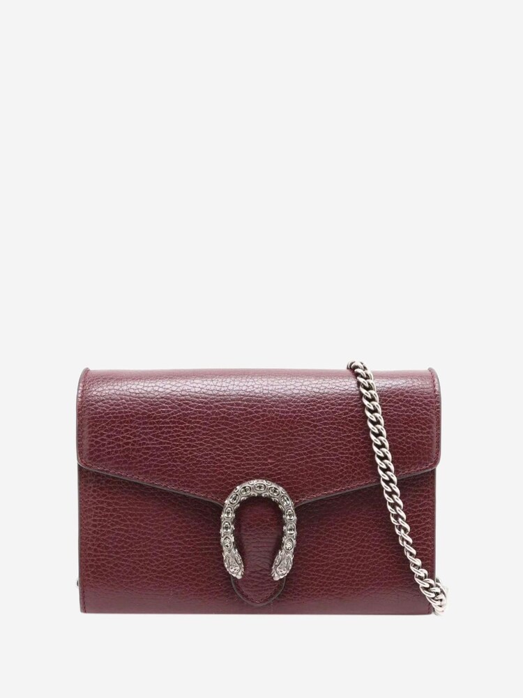 Sign of the Times Red Gucci Dionysus Leather Chain Wallet - Image 1 of 7