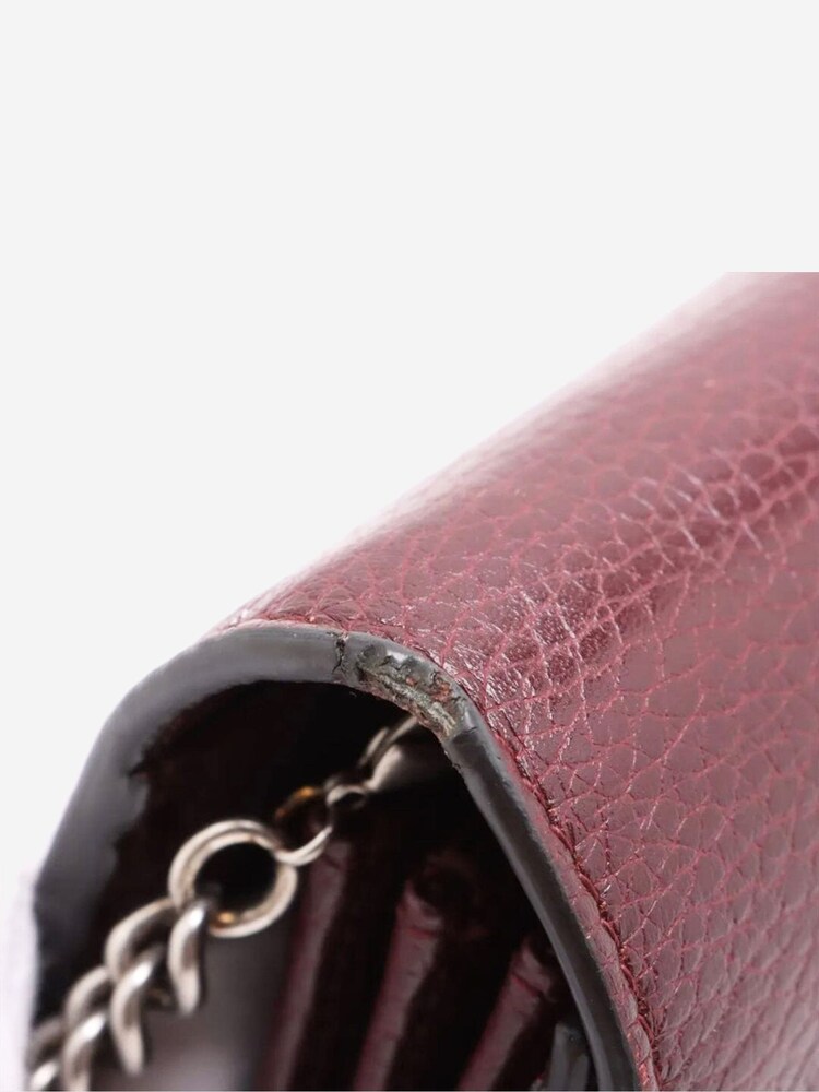 Sign of the Times Red Gucci Dionysus Leather Chain Wallet - Image 2 of 7