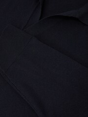 Reiss Navy Longthorpe Merino Wool Open-Collar Polo Jumper - Image 6 of 6