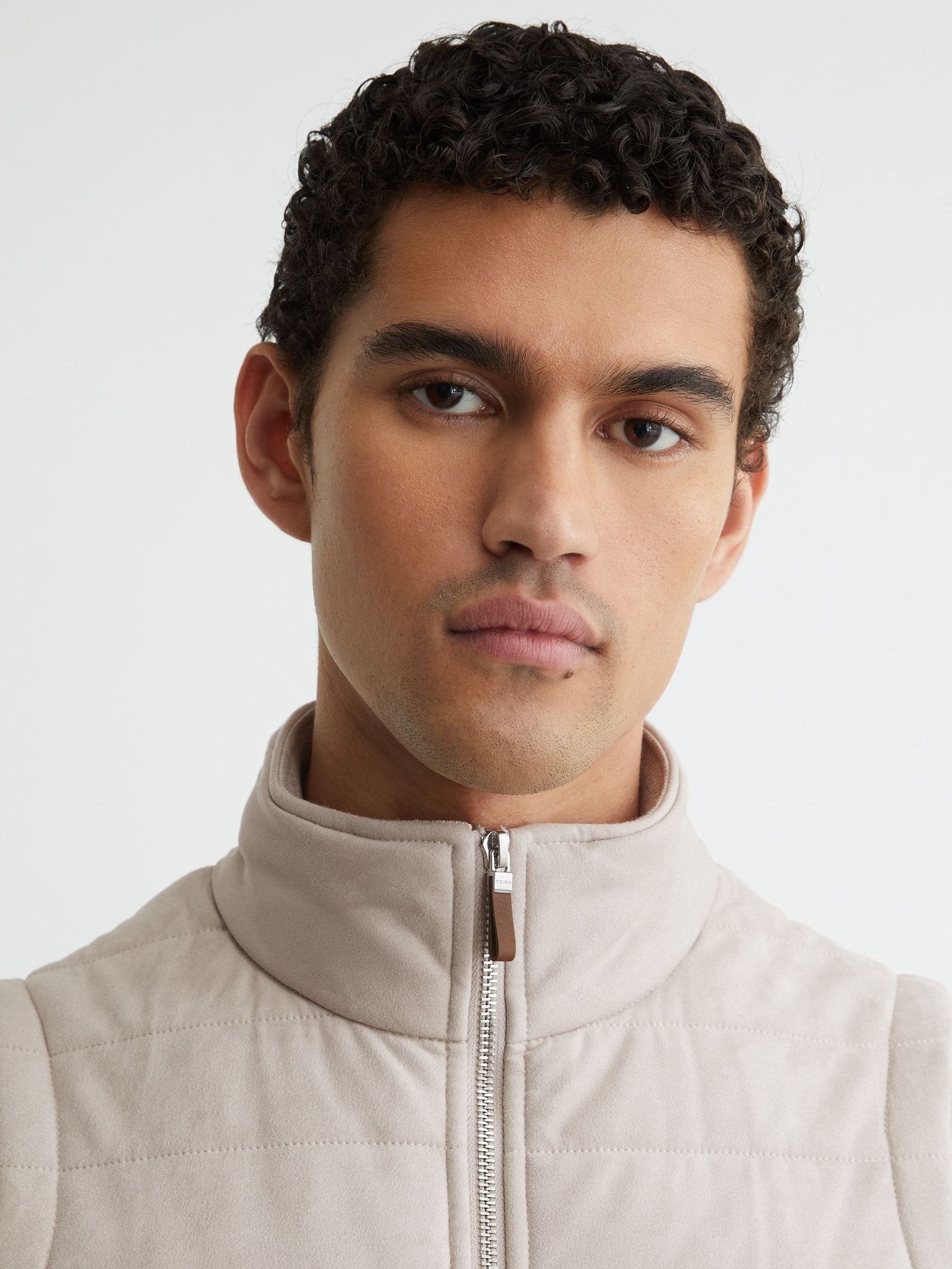 Buy Reiss Oatmeal Orson Funnel-Neck Quilted Gilet from Next USA