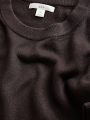 The Set Soft Knit T-Shirt and Trouser Co-Ord Set Chocolate Brown - Image 9 of 10