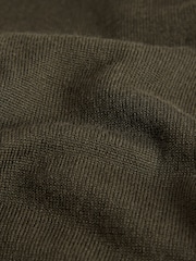 Khaki - Sweter The Set z wełny merino z długim rękawem i okrągłym dekoltem - Obraz 9 z 10