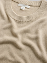 The Set Soft Knit T-Shirt and Trouser Co-Ord Set Oatmeal Brown - Image 10 of 11
