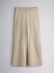 The Set Soft Knit T-Shirt and Trouser Co-Ord Set Oatmeal Brown - Image 9 of 11