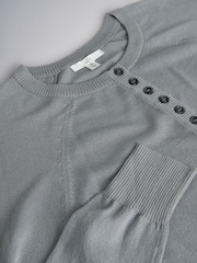 The Set 3 Pack Sheer Knit Henley Jumpers White/Light Grey/Navy Blue - Image 9 of 9